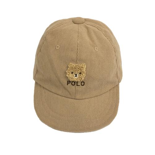 POLOBCS クマカオ刺繍キャップ ベージュ&times;48cm ベビーザらス限定