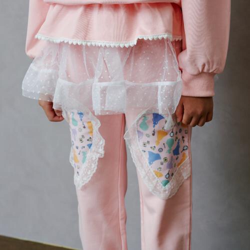 【Sophitica × tsumashi1118さん】Disney プリンセス 裏毛チュールパンツ ピンク×90cm ベビーザらス限定