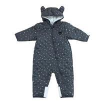 ジャンプスーツ くまみみ ホシツキ柄 チャコール×80cm ベビーザらス限定
