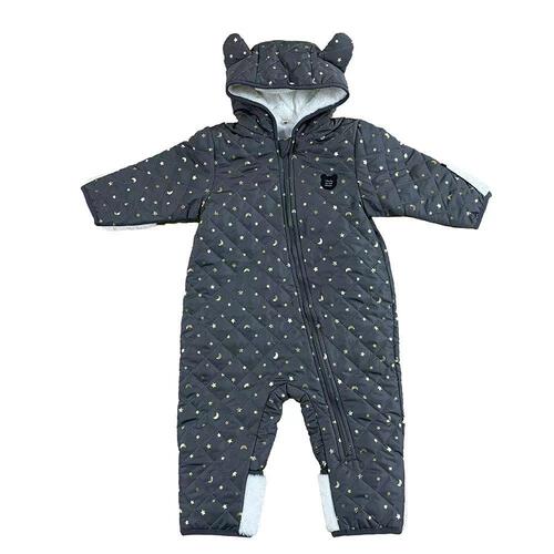 ジャンプスーツ くまみみ ホシツキ柄 チャコール×80cm ベビーザらス限定