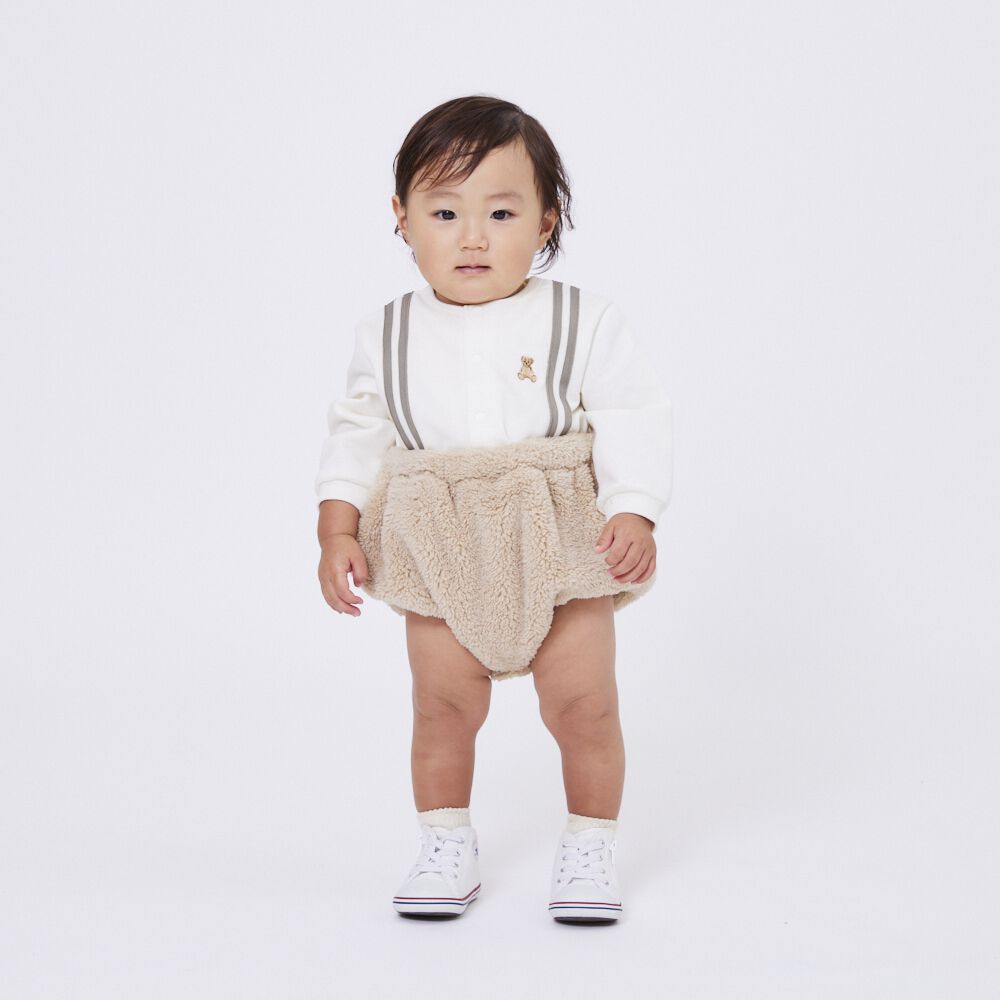 POLO BCS ボアブルマボディスーツ アイボリー×70cmベビーザらス限定