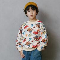 【Sophitica × tsumashi1118さん】Disney カーズ 裏毛トレーナー ライトベージュ×110cm ベビーザらス限定