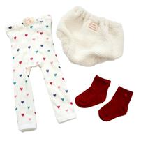 【FirstCloset×mioさん】 足付きレギンス × ボアブルマ ナチュラル×フリー ベビーザらス限定