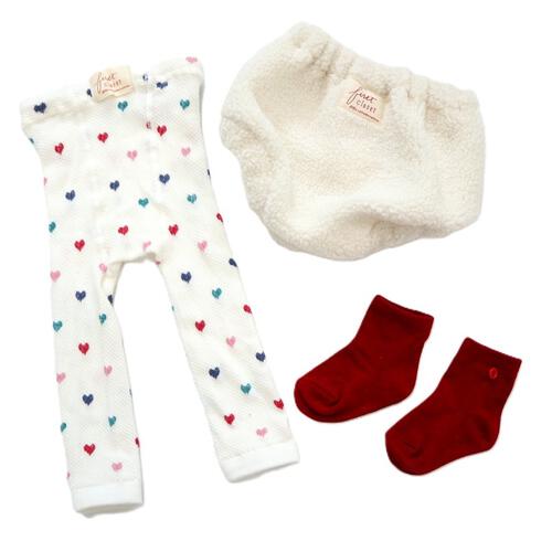 【FirstCloset×mioさん】 足付きレギンス × ボアブルマ ナチュラル×フリー ベビーザらス限定