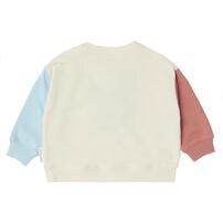 monpoke モンポケ トレーナー 袖配色 サガラ刺繍 ピカチュウ ナチュラル&times;90cm