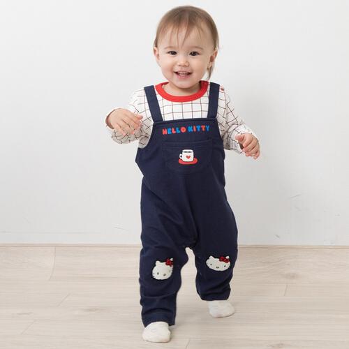 SANRIO サンリオ キティ 長袖レイヤードフウカバーオール ベージュ&times;70-80cm ベビーザらス限定