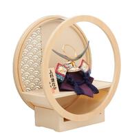 【五月人形】兜飾り 床飾り「上杉謙信丸形」 (536620)コンパクト 丸型 丸形 おしゃれ 男の子 【オンライン限定】【メーカー直送】