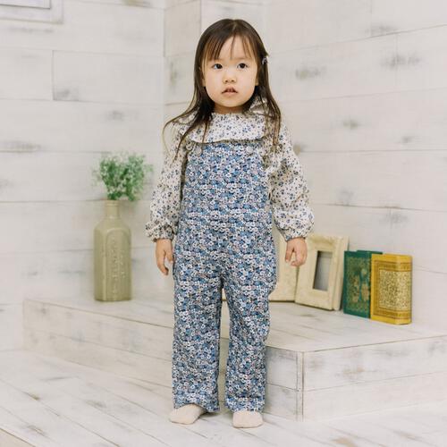 【FirstCloset×mioさん】サロペット ブルー×95cm