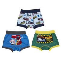 TOMICA トミカ 3枚組ボクサーパンツ ブルー×110cm ベビーザらス限定