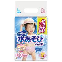 ムーニー 水あそびパンツ ピンク Lサイズ（9～14kg）10枚【ユニ・チャーム ピカチュウデザイン パンツタイプ】