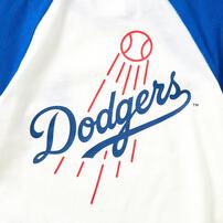 MLB ラグラン半袖ボディスーツ ドジャース ブルー&times;70cm ベビーザらス限定