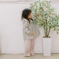 【FirstCloset&times;mioさん】ロングパンツ オフホワイト&times;90cm