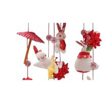 【雛人形】クリスタル付 つるし飾り (赤)高さ42cm  (351932)つるし雛 ひな人形 おしゃれ トイザらス・ベビーザらス限定【メーカー直送】