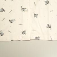 Petit jouet for maternity プティジョエット 長袖ワンピースパジャマ ロンパース型 スムース ネコ柄(ピンク×L-LL)