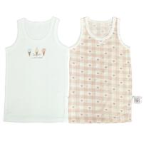2枚組涼感袖なしシャツ肌着 アイス&times;チェック ピンク&times;90cm ベビーザらス限定