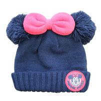 Disney ディズニー ニット帽 耳付き(レッド×50cm)