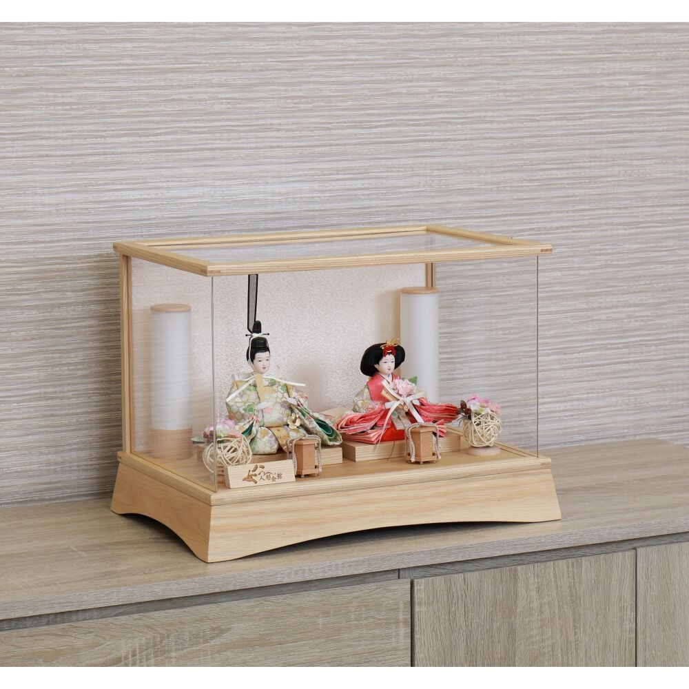 雛人形】ケース飾り 親王飾り「行灯パノラマアクリル」ひな人形