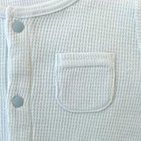 半袖前開きロンパース肌着 2枚組 ワッフル オムライス(パステルブルー×70cm) ベビーザらス限定