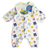 長袖ロンパス スタイツキ ニットキルト 温泉 イエロー×60-70cmベビーザらス限定