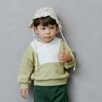 sophitica 裏毛襟付きトレーナー ベージュ&times;80cm