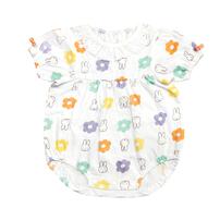 miffy ミッフィー 半袖ボディスーツ 総柄メッシュ ホワイト&times;70cm ベビーザらス限定