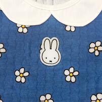 miffy ミッフィー 長袖ロンパース ワンピース風 ブルー×80cm ベビーザらス限定