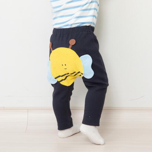 オシリハッピーモンキーパンツ みつばち ネイビー×90cm ベビー服 ベビーウェア ボトムス 赤ちゃん 男の子 女の子 ユニセックス 子供服 保育園 幼稚園