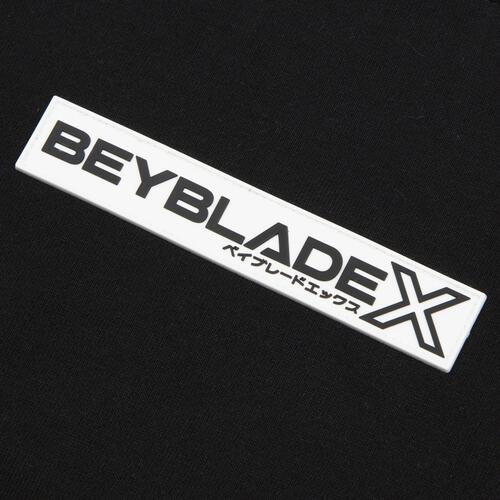 BEYBLADE X 長袖トレーナー 前後シールプリント ベイブレード エックス ブラック&times;130cm ベビーザらス限定