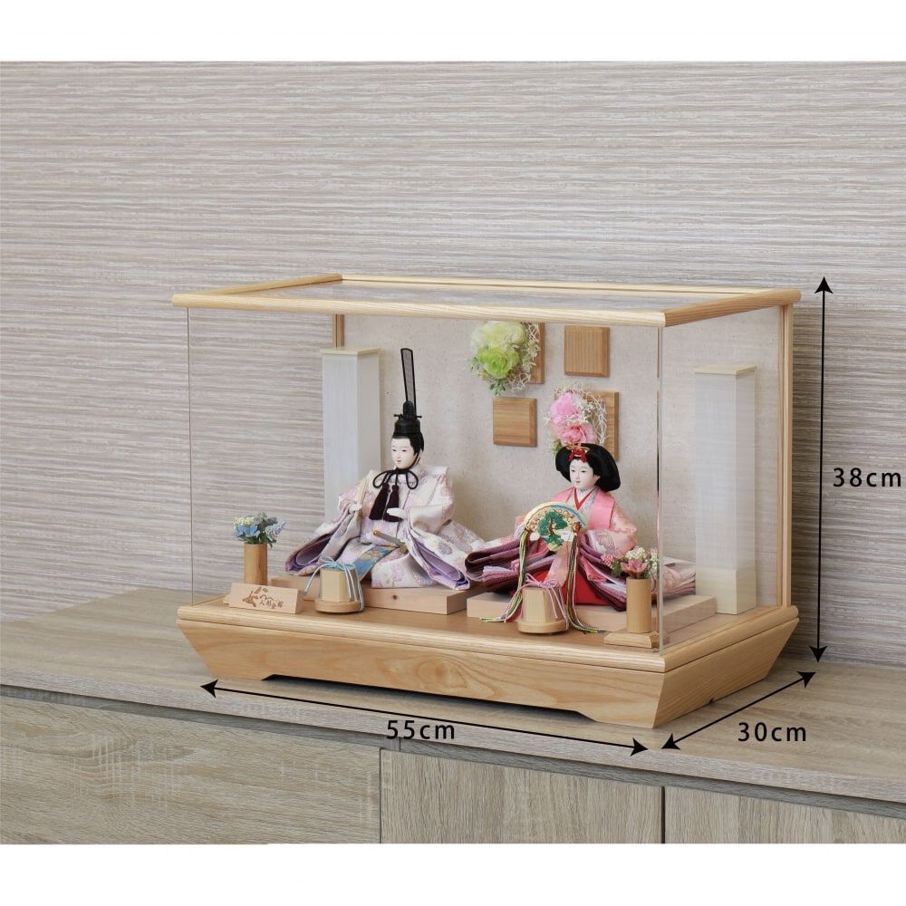 雛人形】ケース飾り 親王飾り「ブーケパノラマアクリル」ひな人形