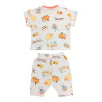 アンパンマン アンパンマン号総柄半袖パジャマ メッシュ オフシロ&times;95cm