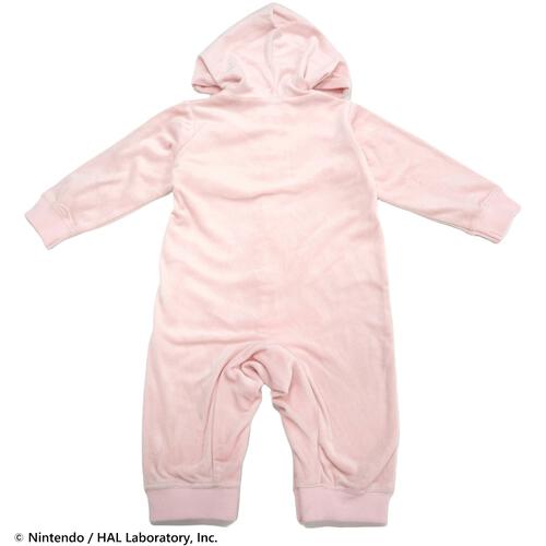 星のカービィ フード付きカバーオール　KIRBY Baby(ピンク×70cm)