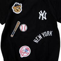 MLB ワッペン半袖ボディスーツ ヤンキース ブラック&times;80cm  ベビーザらス限定 赤ちゃん 出産準備 出産祝い ベビー服 子供服