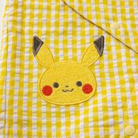 monpoke モンポケ 半袖ロンパース ギンガムチェック サロペット型 イエロー&times;80cm 