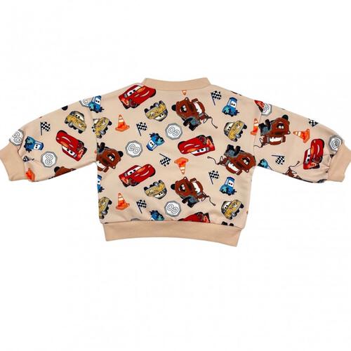 【Sophitica × tsumashi1118さん】Disney カーズ 裏毛トレーナー ライトベージュ×110cm ベビーザらス限定