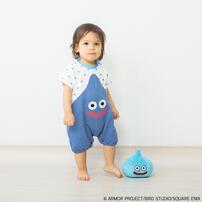 ドラクエベビー＆キッズ 半袖ロンパース スライム ブルー×80cm