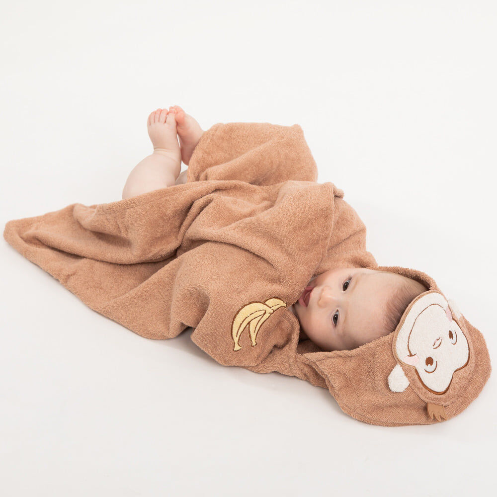 おさるのジョージ フード付き湯上りタオル ベビーザらス限定 | Babies