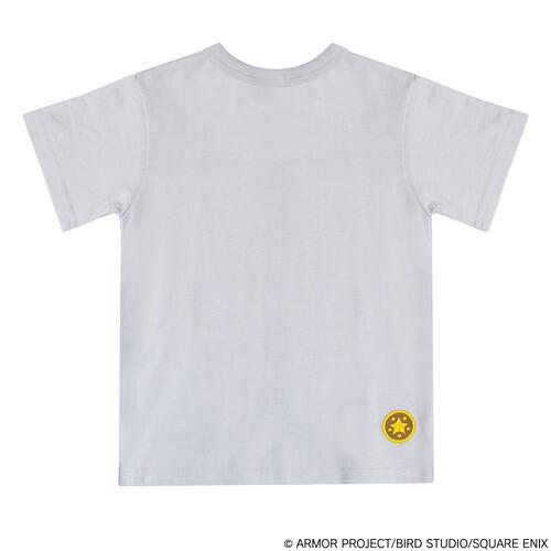 ドラクエベビー＆キッズ 半袖Tシャツ サガラ刺繍 メタルスライム グレー&times;130cm