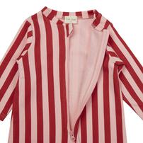 【FirstCloset×mioさん】 長袖ファスナーオール 足付き 裏毛 レッド×80cm ベビーザらス限定