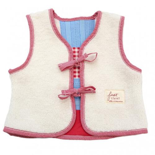 【FirstCloset×mioさん】 リバーシブルベスト スムス×シープボア ベビーザらス限定