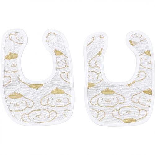 SANRIO サンリオ 多重織ガーゼスタイ２枚組 ポムポムプリン イエロー&times;ﾌﾘｰ ベビーザらス限定