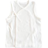 日本製 ノースリーブメッシュ短肌着  2枚組 ひもタイプ 50-60cm