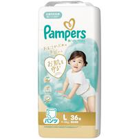 **パンパース 肌へのいちばん パンツL 36枚（9-14kg）【P&G パンツタイプ おむつ】