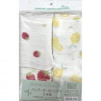 バンブーガーゼ ハンカチ3枚組イチゴレモン ベビーザらス限定