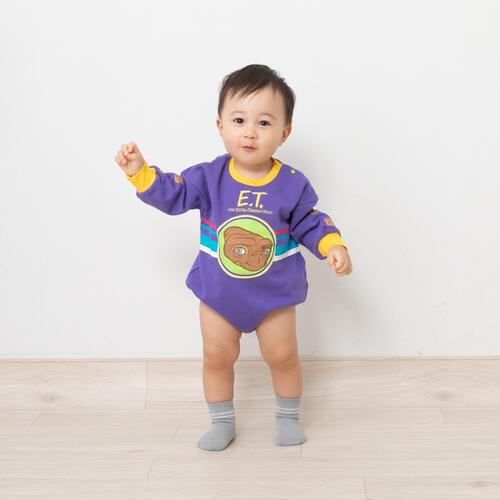 【Welcome to the Universe Baby × chimajiro0730さん】ET 長袖ダルマボディスーツ パープル×80cm