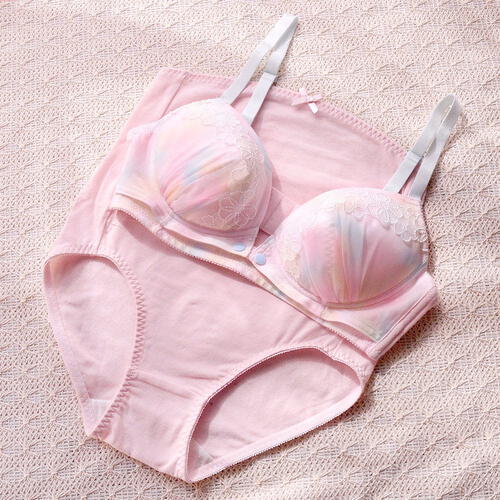 チュールフロントオープンブラ＆ショーツ（ピンク×M） ベビーザらス限定