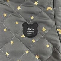 ジャンプスーツ くまみみ ホシツキ柄 チャコール×70cm