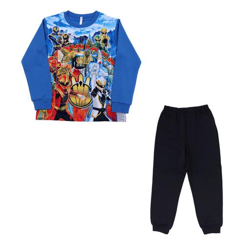 ナンバーワン戦隊ゴジュウジャー光るダンボールパジャマ ブルー×110cm