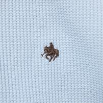 POLO BCS ワッフル半袖ポロシャツ サックス&times;80cm 