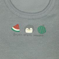 2枚組袖なしシャツ肌着 防汚 ペンギン&times;たこ焼き パステルブルー&times;80cm ベビーザらス限定