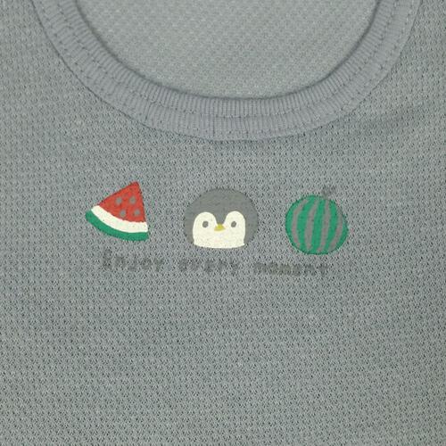 2枚組袖なしシャツ肌着 防汚 ペンギン&times;たこ焼き パステルブルー&times;80cm ベビーザらス限定